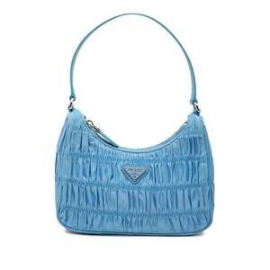 PRADA Blue Leather Shoulder Bag